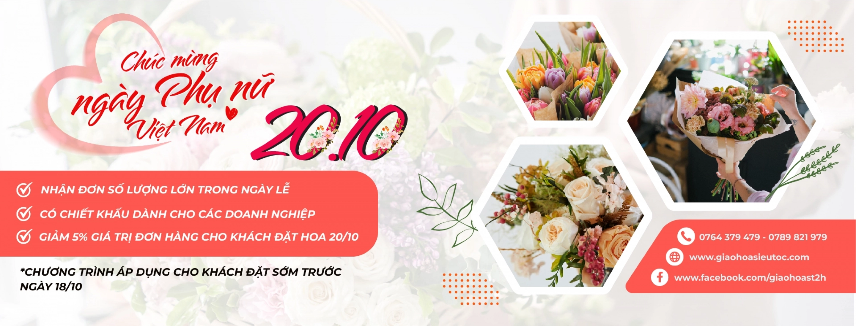 Giao hoa siêu tốc tri ân ngày Phụ nữ Việt Nam